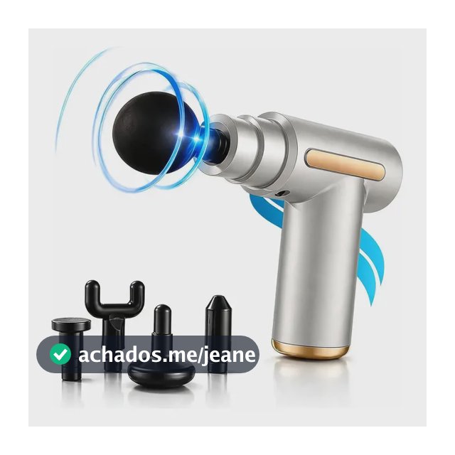 Massageador Pistola Elétrica Profissional Muscular Portátil 127/220v Prateado