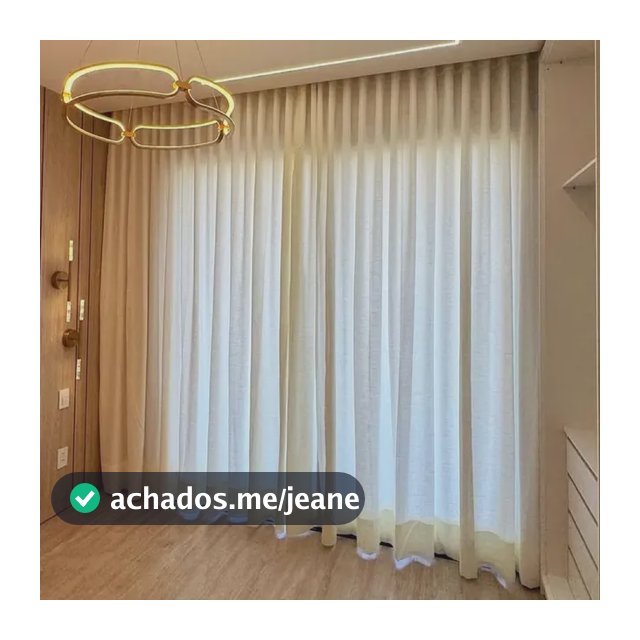 Cortina Linho Flame Gaze Trilho Suíço 4,00x2,80 Sanca Alta