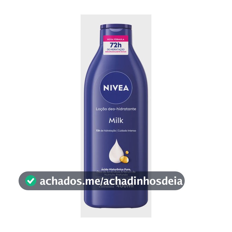 Nivea Loção deo-hidratante Milk 400ml Hidratação Profunda 72h