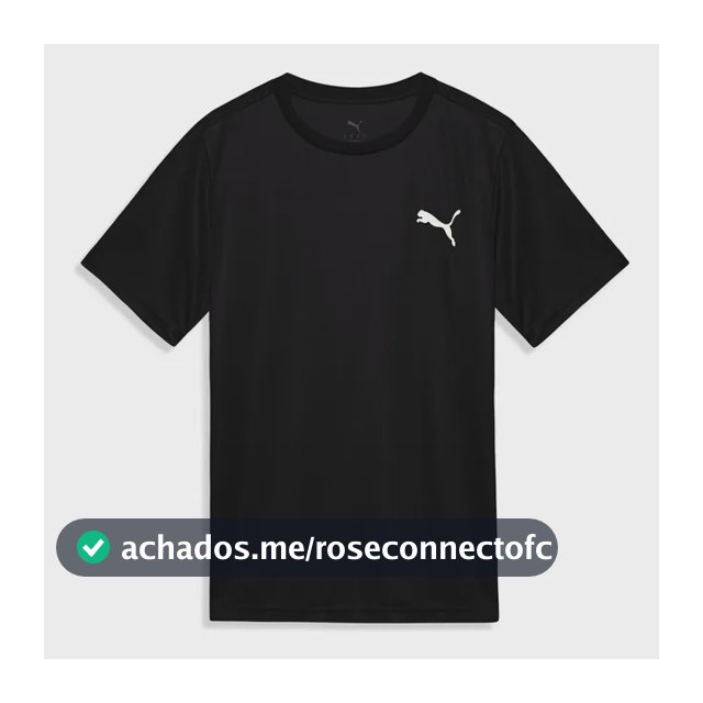 Camiseta Ess Small Puma Logo Poly Tee Masculina Puma Preto M