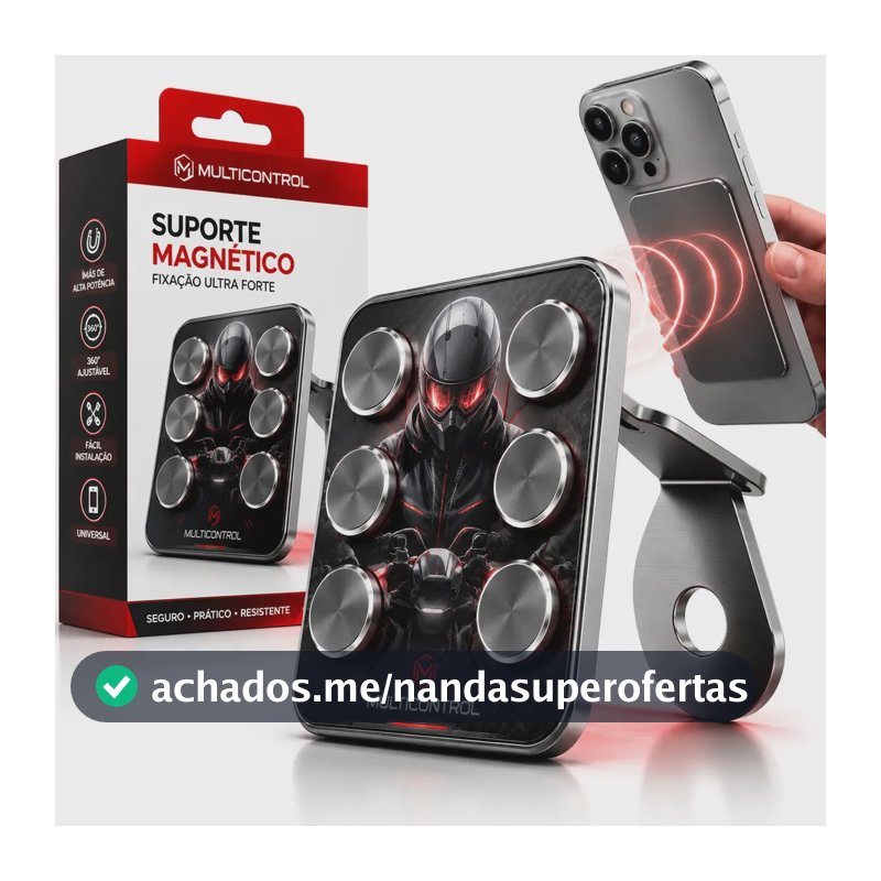 Suporte Celular Moto Bike Magnético Imã Neodímio Extra Forte Reforçado Resistente Para Motoboy Gps