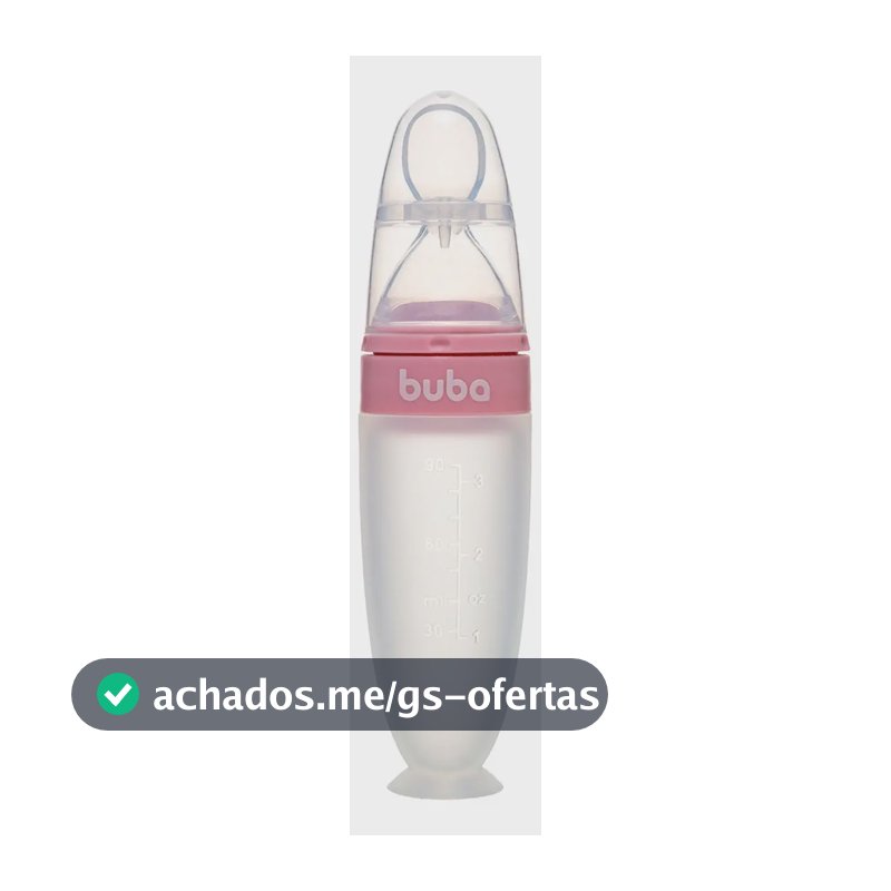 Colher Dosadora De Silicone Com Ventosa E Tampa Rosa Buba