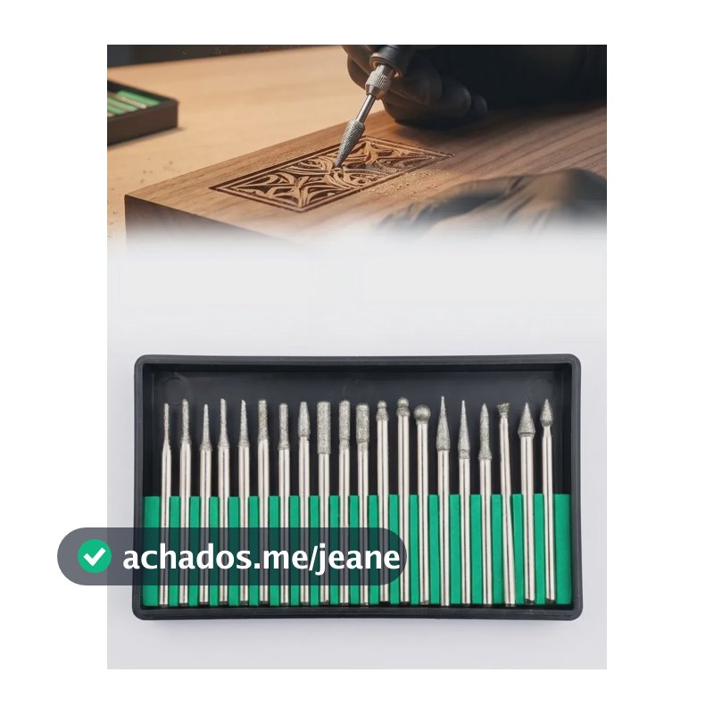 Kit 20 Brocas P/ Metal Gravador Elétrico E Micro Retifica