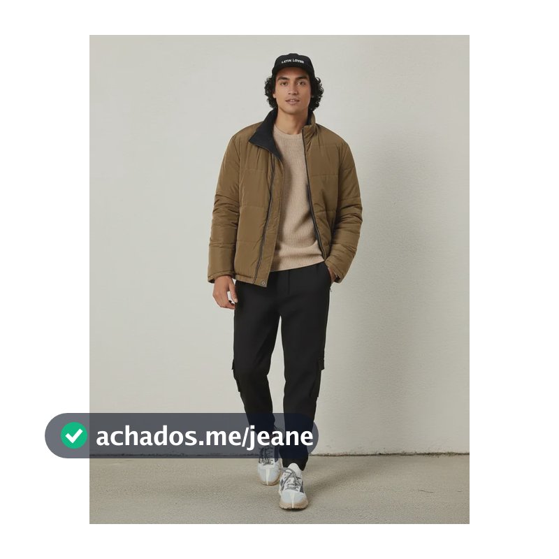 Jaqueta Masculina Hering Dupla Face Comfort Verde/ Preto G Lisa