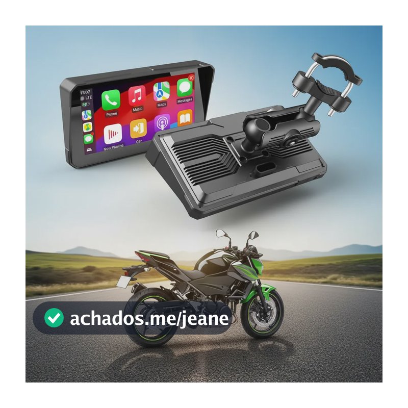 Multimídia Mp5 Para Moto 6'' Carplay Android Auto Bluetooth Preto