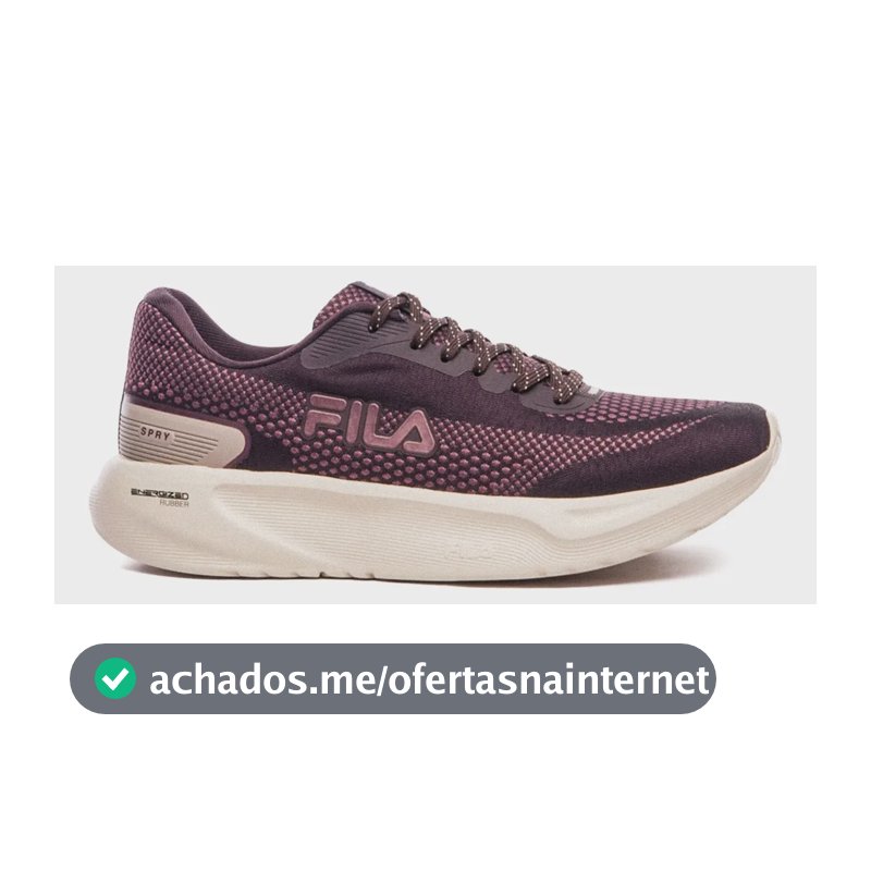 Tênis Fila Spry Feminino Original Academia Confortável Marrom Dark/vinho/castanho Claro 38 Br