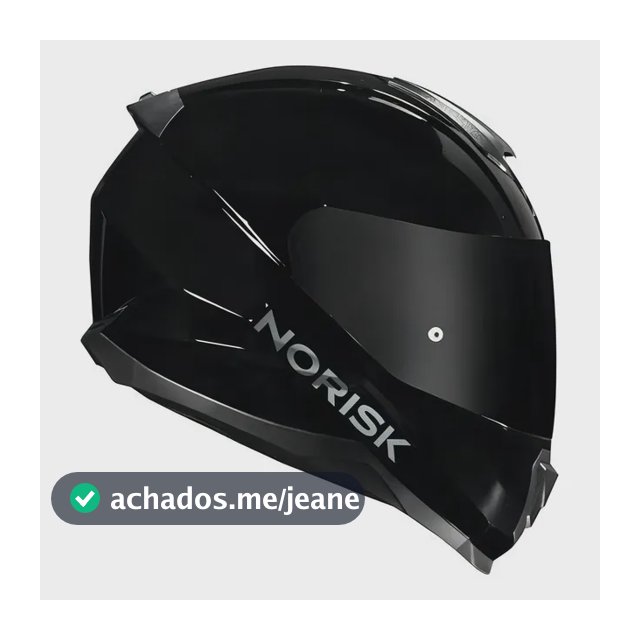 Capacete Moto Norisk Razor Preto Brilho Masculino Feminino Desenho Monocolor Tamanho do capacete 60