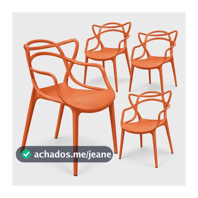 Kit 4 Cadeiras Allegra Novas Cores Lançamento Comércio Allegra Liso Terracota