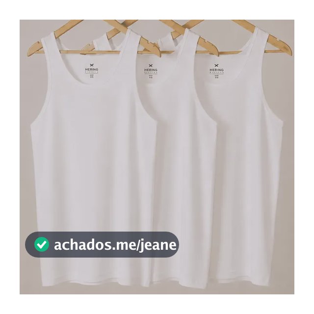 Kit Com 3 Regatas Masculinas Básicas Slim Hering