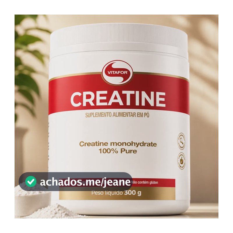 Creatina Monohidratada Creatine Vitafor 300g Sem Sabor Sem Sabor