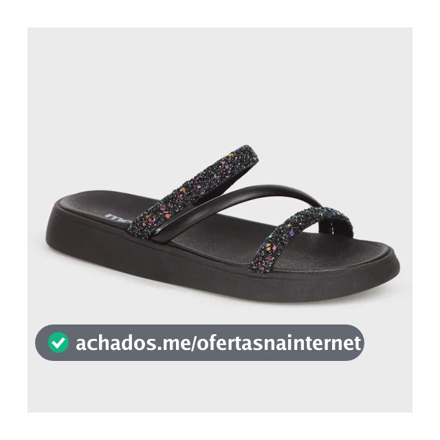 Sandalia Papete Moleca Feminina Tiras Strass Macia Original