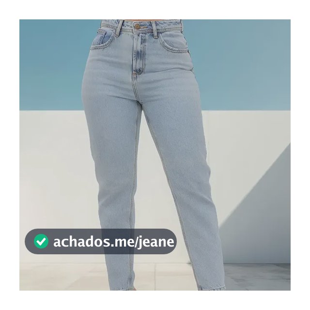 Calça Jeans Mom Feminina Cintura Alta Marmorizada 4 Bolsos