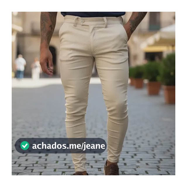 Calça Skinny Masculina Slim Bengaline Social Com Elastano