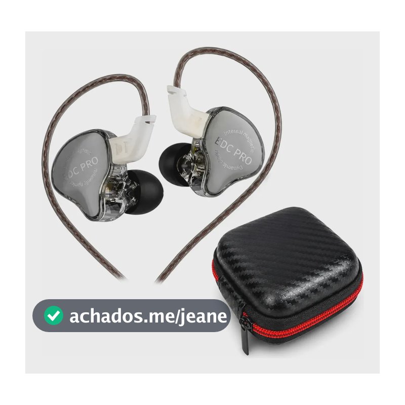 Edc Pro Sem Microfone Fone Retorno De Palco + Case Cor Cinza Cinza