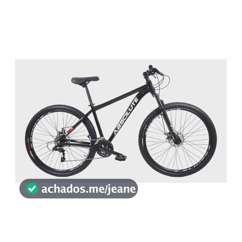 Bicicleta Mtb Absolute Nero 6 Aro 29 21v Disco Preto 19