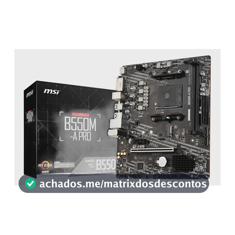 Placa-mãe Am4 Msi B550m A Pro Msi