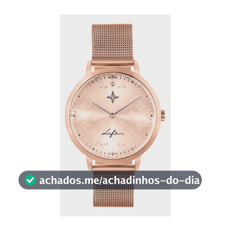 Relógio Life Conquistas Feminino Aço Rosé Rosé