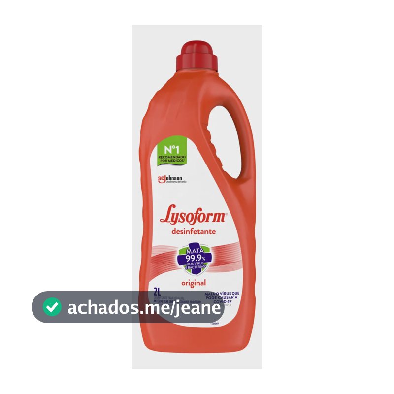 Desinfetante Lysoform Líquido Original Limpeza Pesada e Eficiente 2L