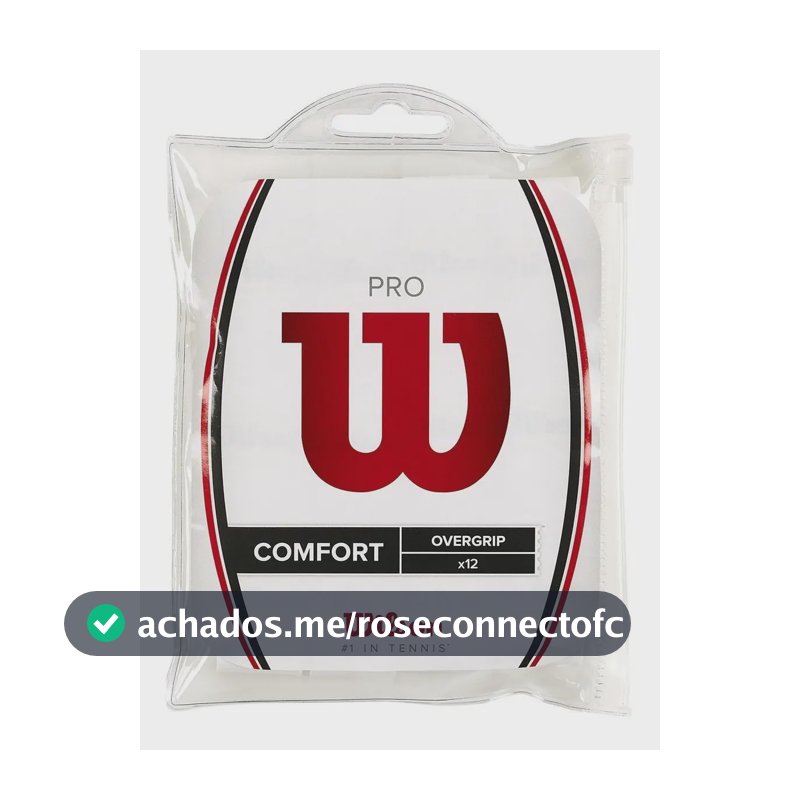 Overgrip Wilson Profile Comfort Branco 12 Unidades Para Raquete de Tênis e Beach Tennis