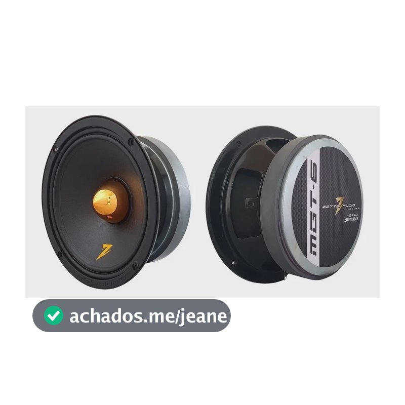 Alto-Falante Médio Grave Zetta 6" 240W RMS 4 Ohms Som Automotivo