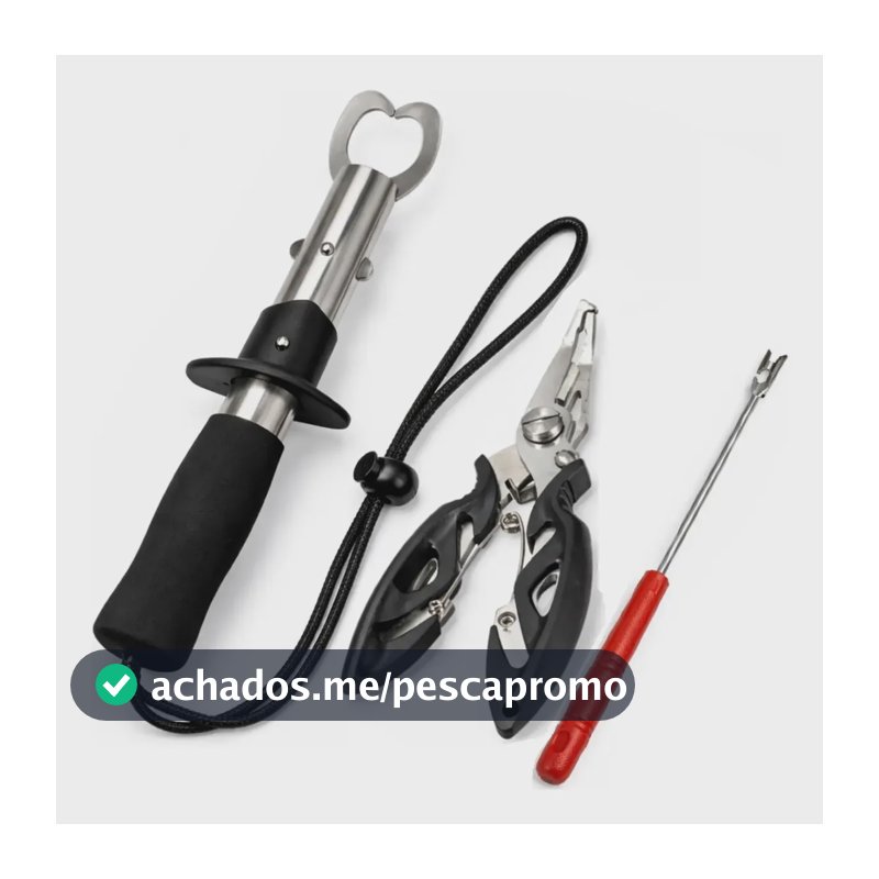 Kit C/2 Alicate Boga E Tesoura P/ Pesca E Saca Anzol