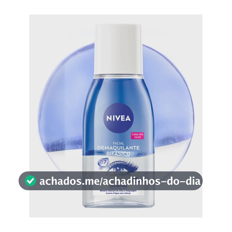 NIVEA Demaquilante Bifásico 125ml, Remove Maquiagem à Prova D'água, Protege Cílios, Gentil com a Pele