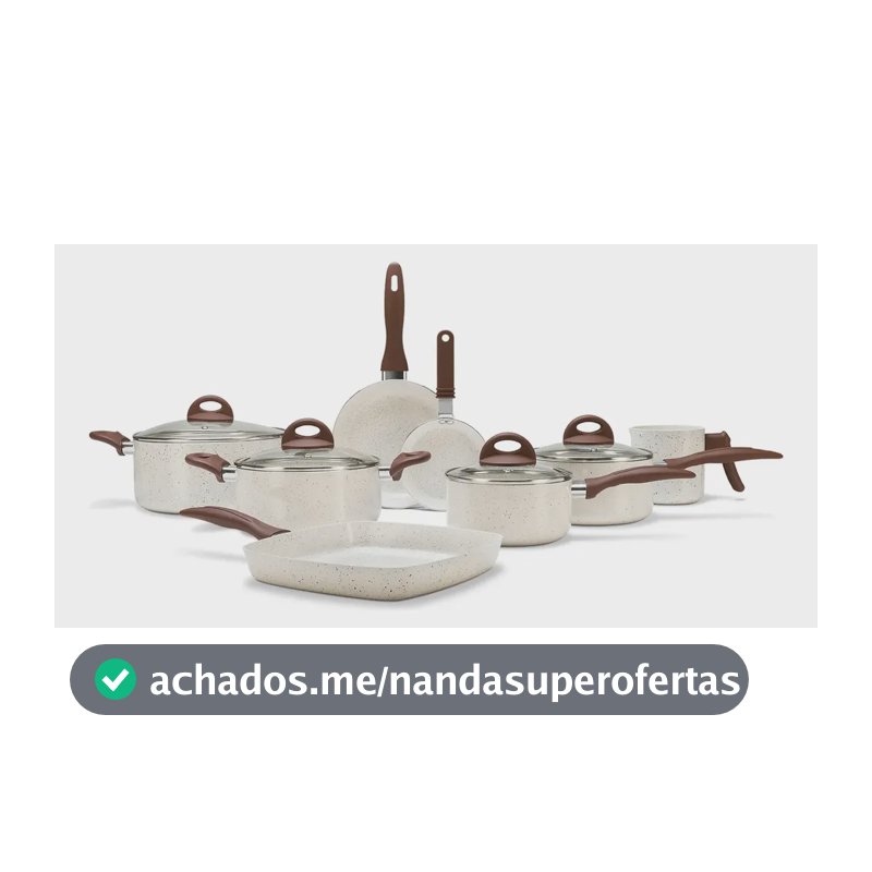 Jogo De Panelas Brinox Ceramic Life 8 Pçs Smart Plus Vanilla Baunilha
