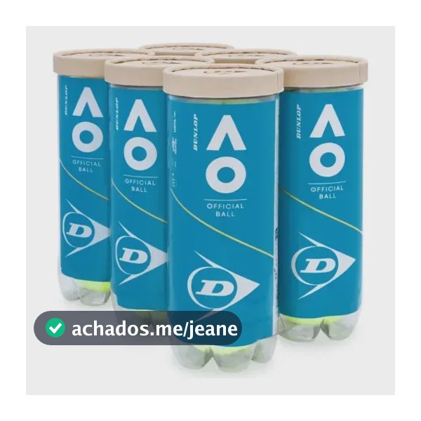 Pacote de 6 tubos Dunlop Australian Open Tennis Balls 18 Balls