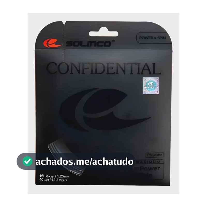 Corda Solinco Confidential 1.25/16l - Set De 12m 1.25 Mm Cinza-escuro