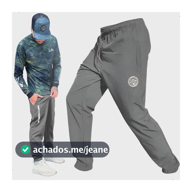 Calça De Pesca Tactel Fishing Confortável Matadeira Cinza