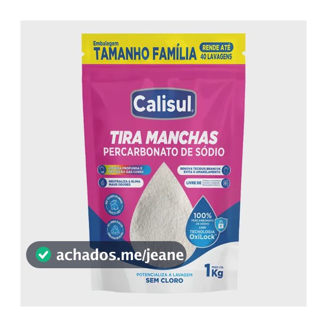 Percarbonato de Sódio Calisul Original - Tira Manchas 1kg