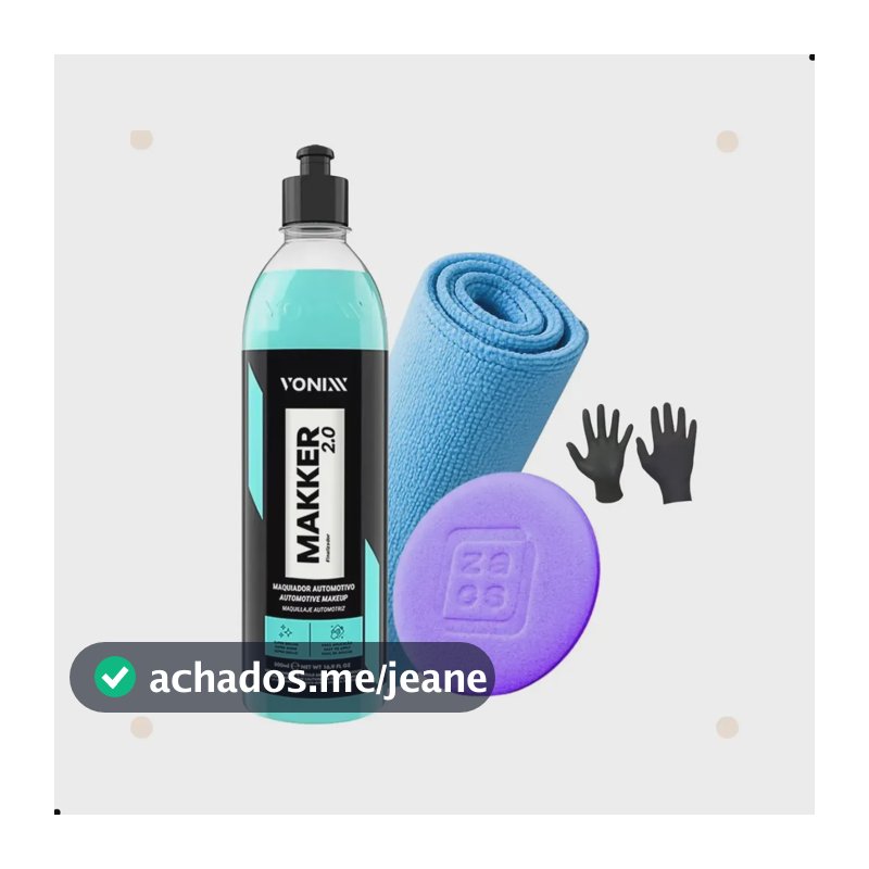 Makker 2.0 Vonixx Maquiador Automotivo + Pano Microfibra E Aplicador | Renova Pintura, Disfarça Riscos E Dá Brilho Na Lataria