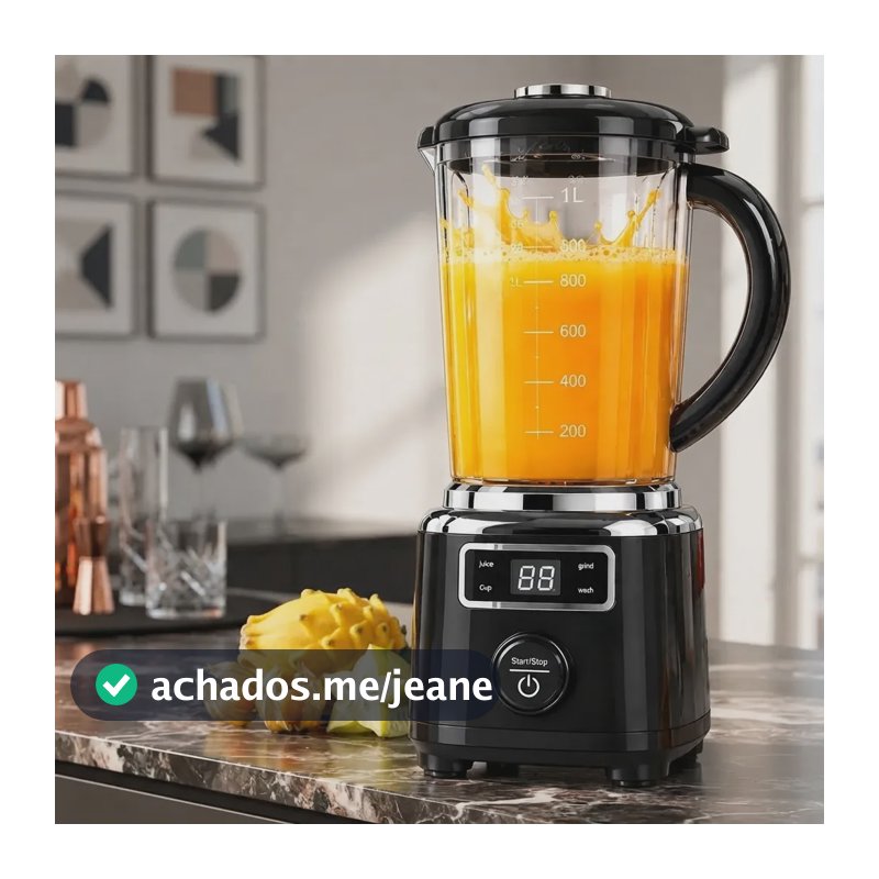 Liquidificador Portátil Recarregável Usb Para Suco 1l 60w Preto 127/220v