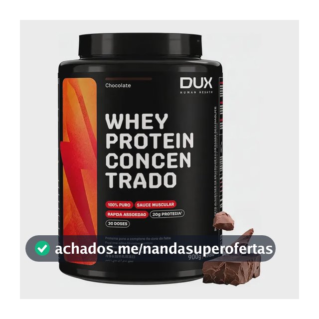 Whey Protein Concentrado Dux Nutrition 900g Sabor Chocolate Chocolate