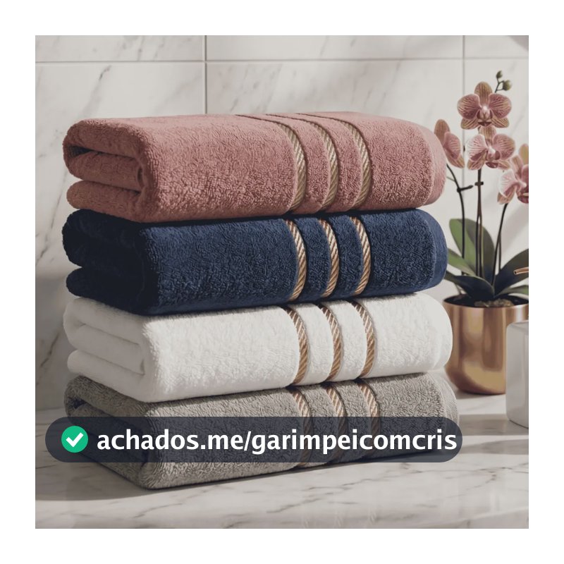 Kit 4 Toalhas De Banho Premium 100% Algodão Grandes Felpudas