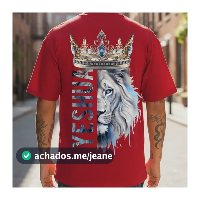 Camiseta Masculina Leão De Judá Moda Gospel Yeshua