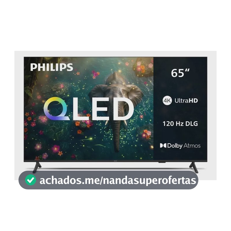 Smart TV Philips 65 polegadas QLED 4K UHD Wi-Fi Bluetooth 120 Hz DLG HDR10+ 65PQG7811/78