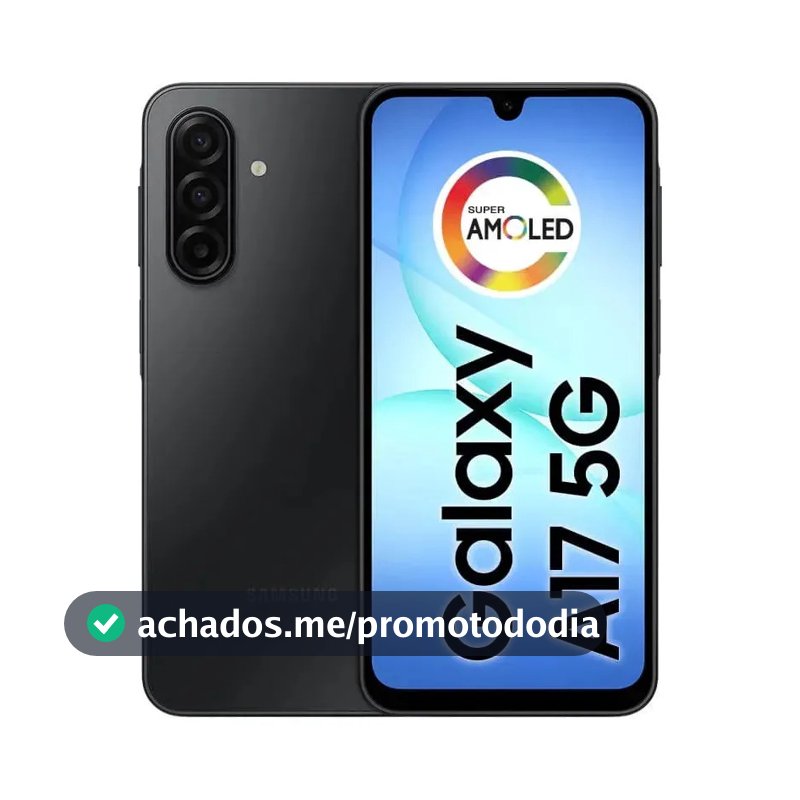 Celular Samsung Galaxy A17 5G Com IA, 128gb, 4gb Ram, Câm De 50mp, Tela De 6.7", Nfc, Ip54 - Preto