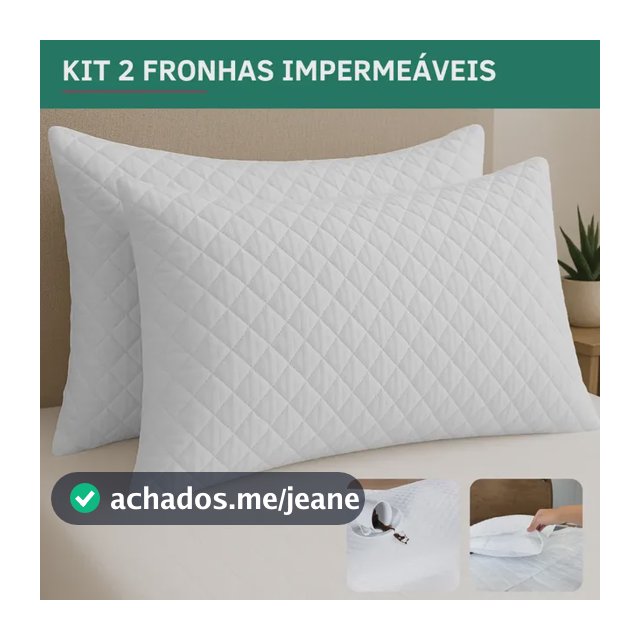 Kit 2 Capa Travesseiro Impermeavel Fronha Resistente Matelado Travesseiro