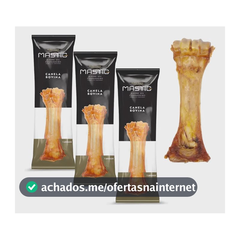 Kit 3 Canelas Bovina Mastig Petisco Natural Pet Porte Grande