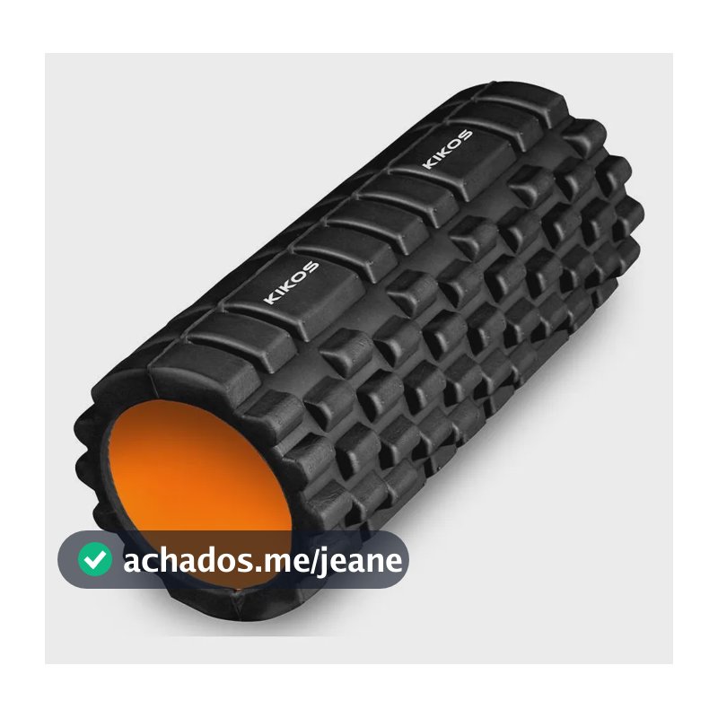 Rolo Para Yoga Kikos Com Textura 34x15cm Preto