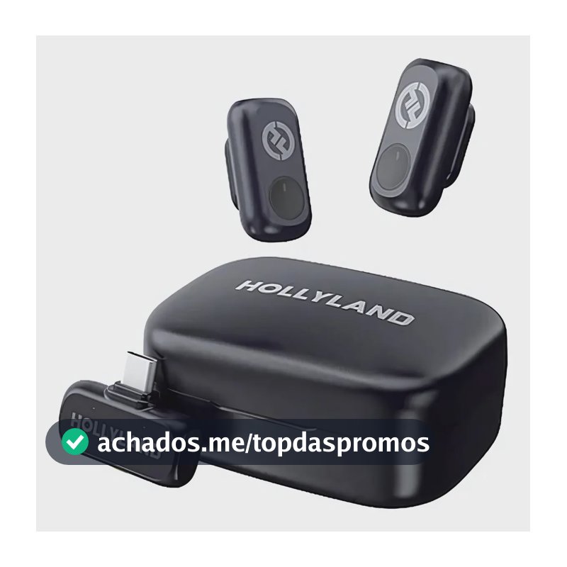 Microfone Hollyland Lark A1 Duo Usb-c cor Preto