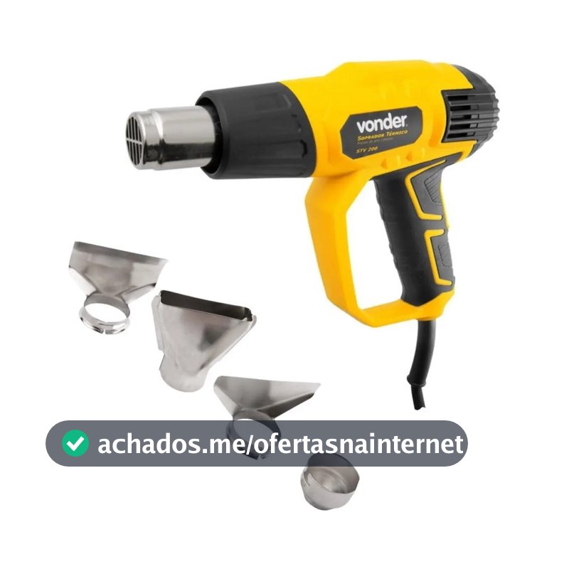 Soprador Térmico Pistola Vonder Ar Quente 3 Estágios 2000w Profissional Acessórios Voltagem