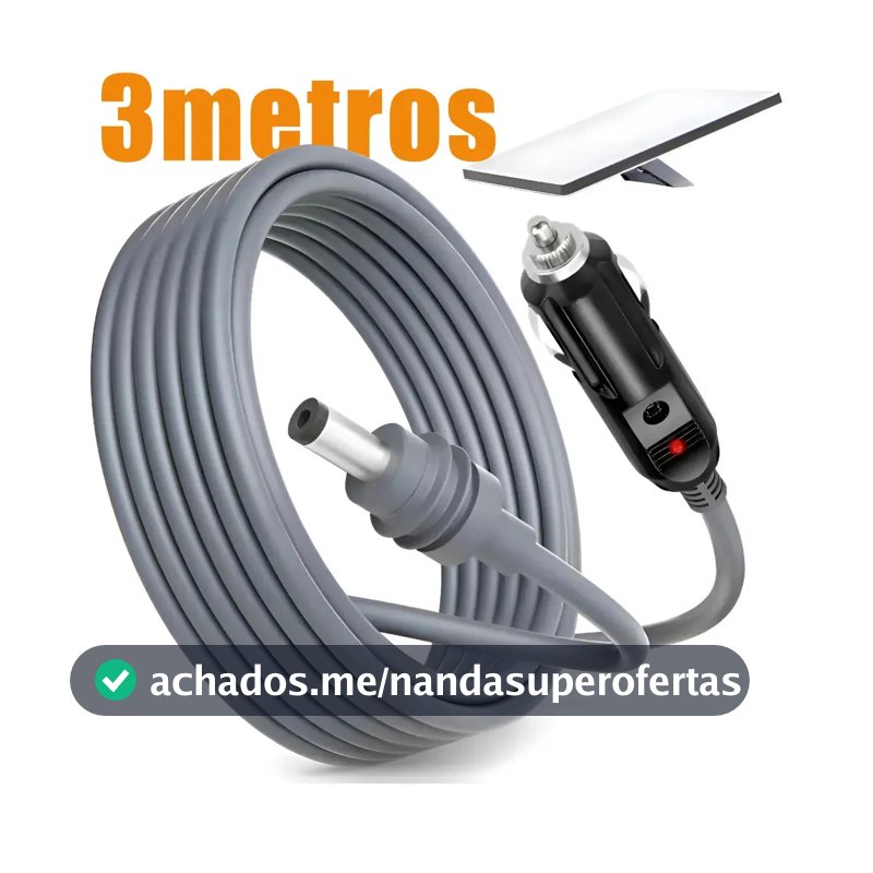 Cabo 12v/24v De Carregamento Para Starlink Mini Cinzeiro 3m/cabo energia mac mini/cabo starlink/cabo starlink mini 12v