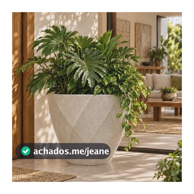 Vaso Grande Veneza Alto G Bege 59cm Para Plantas E Jardim Bege Veneza