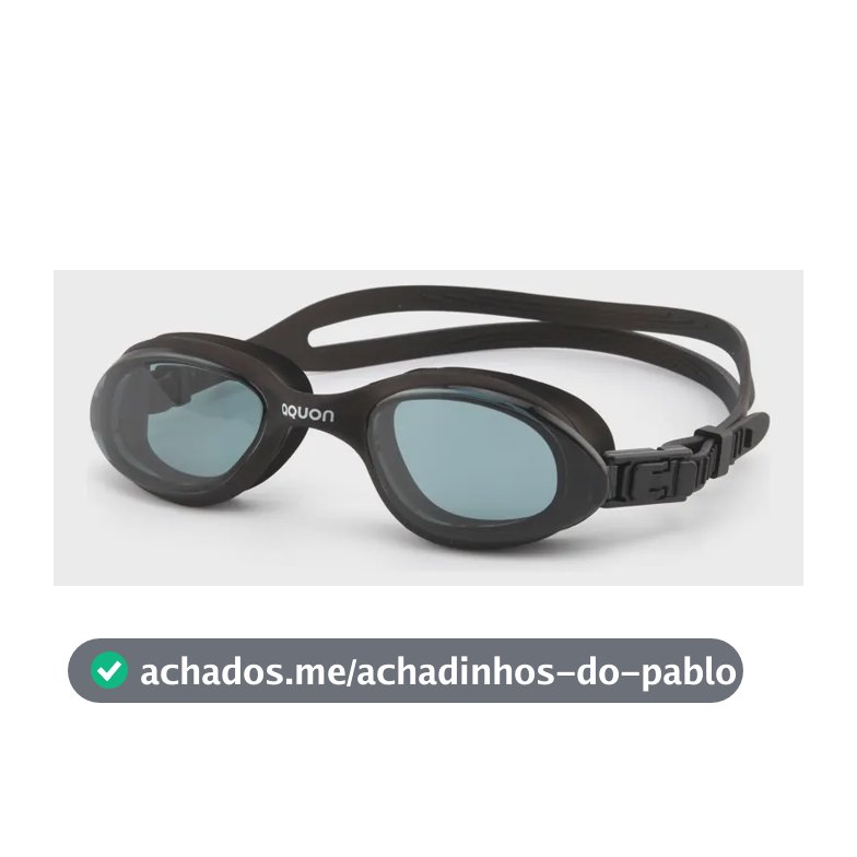 Óculos De Natação Aquon Fumê Antiembaçante Proteção Uv Preto
