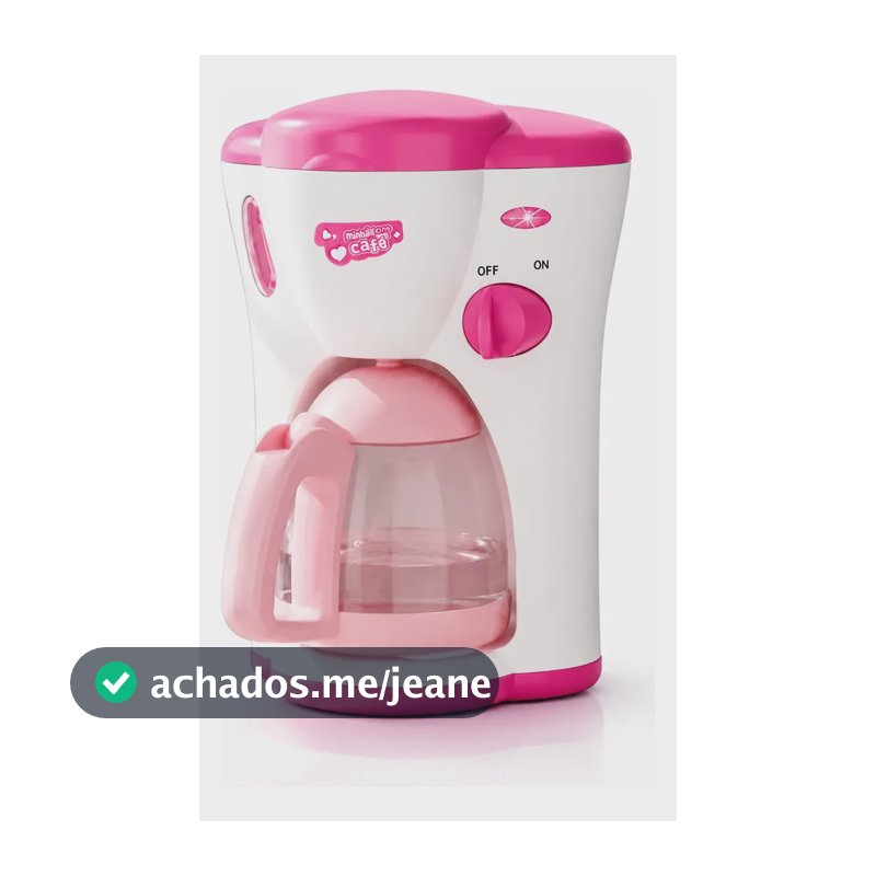 Cafeteira De Brinquedo Funciona Com Água Com Luz Infantil Rosa