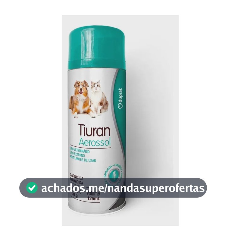Tiuran Aerosol 125ml Contra Sarna Fungo Cães E Gatos Duprat