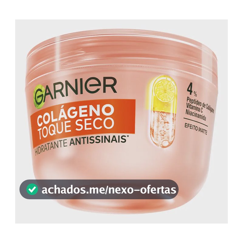 Hidratante Facial Antissinais com Colágeno, Niacinamida e Vitamina C, Aumenta a Firmeza e Elasticidade da Pele, 48h de Hidratação, Garnier, 85g