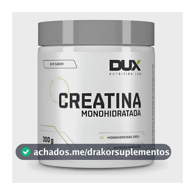 Creatina Pura Monohidratad 300g Dux Nutrition Nova Embalagem Sem Sabor